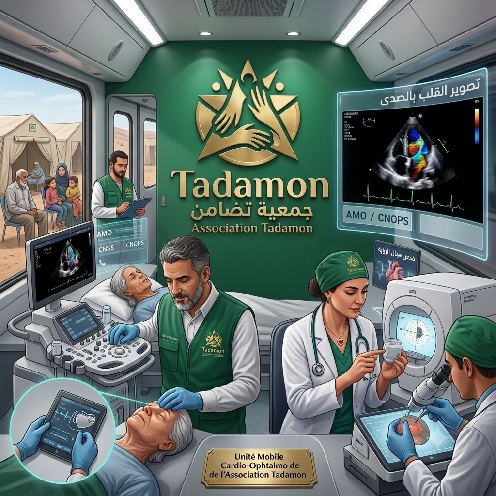 Unité Mobile Cardio-Ophtalmo Association Tadamon
